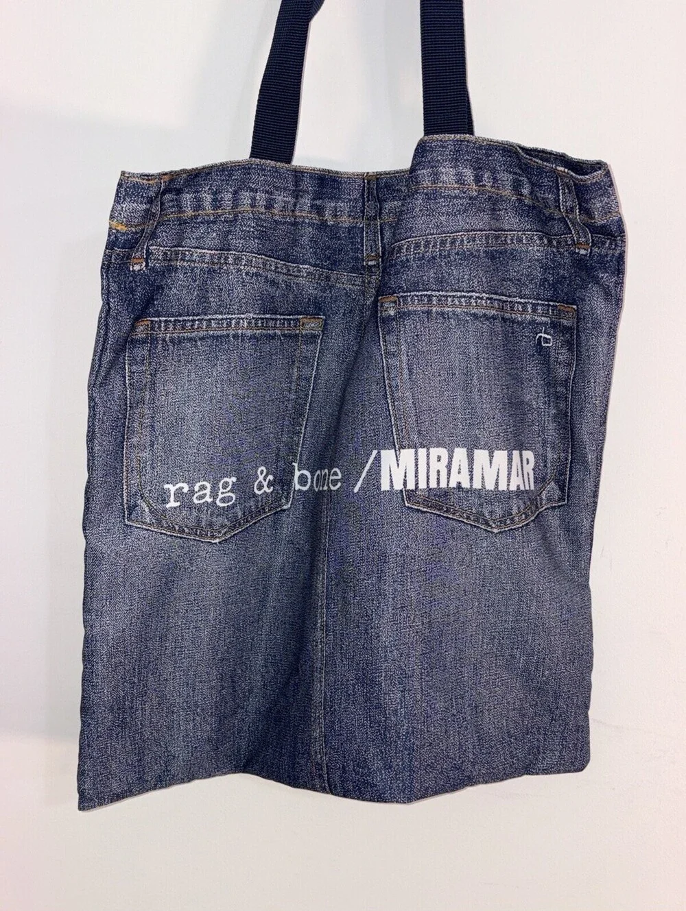 NWOT Rag & Bone Miramar Printed Terry Cloth Denim Tote Bag